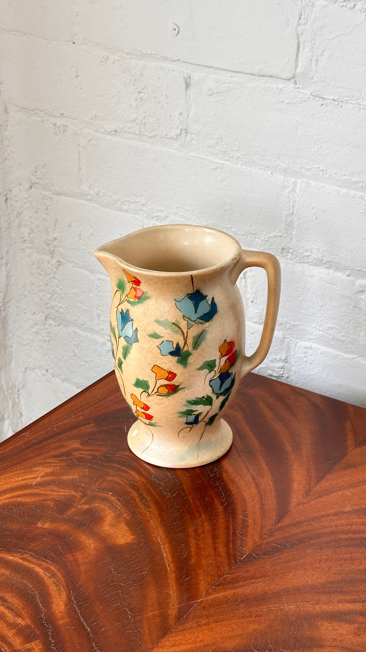 Vintage Hand Painted Ceramic Pitcher