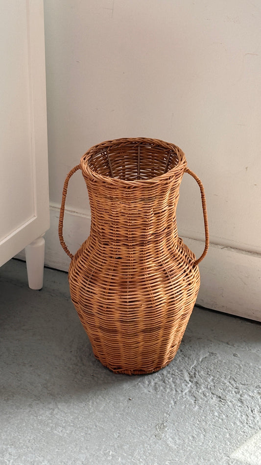 Large Woven Vase with Handles