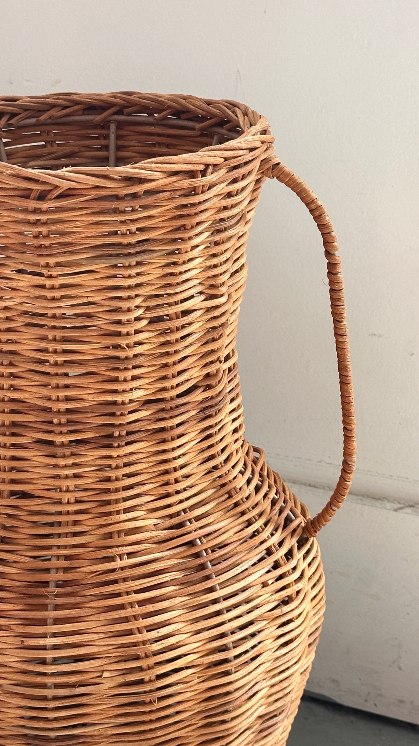Large Woven Vase with Handles