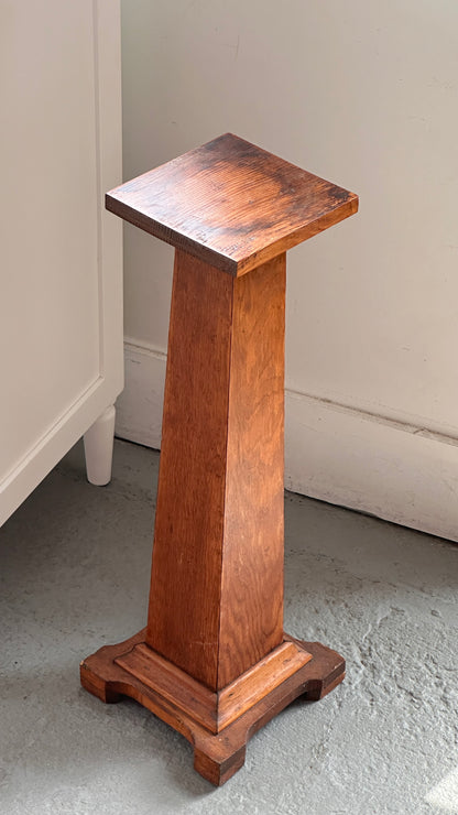 Arts & Crafts Mission Oak Pedestal / Plant Stand