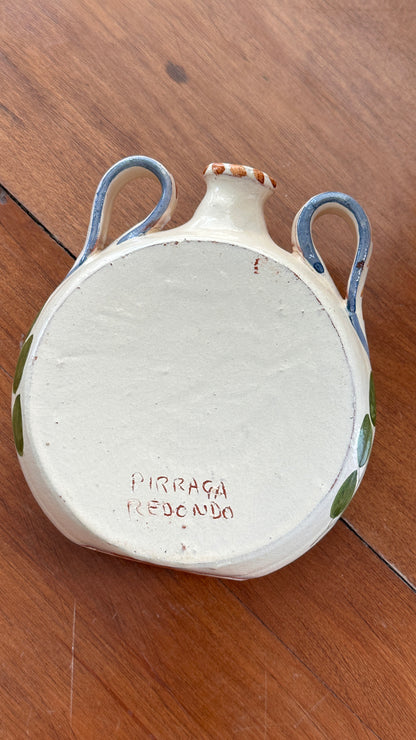 Folk Art Terra Cotta Flask by Pirraca Redondo