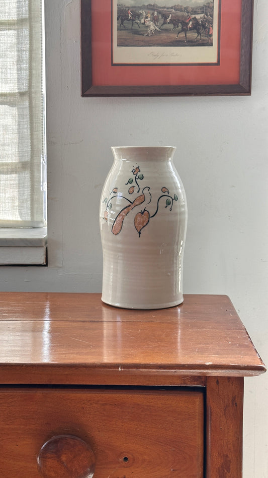 Hand Painted Turned Vase by Marsha
