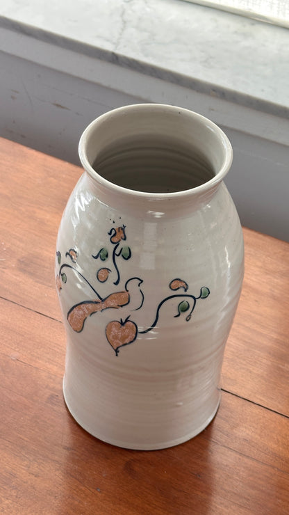 Hand Painted Turned Vase by Marsha