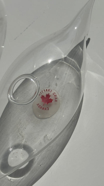 Canadian Made Clear Glass Swan