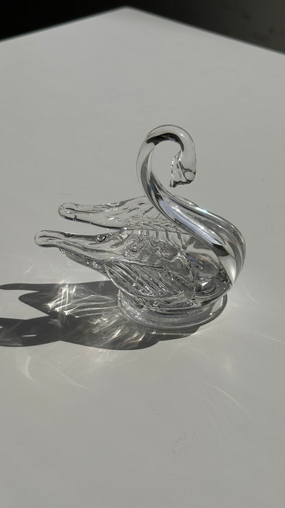 Edinburgh Crystal Swan Ring Dish / Figurine