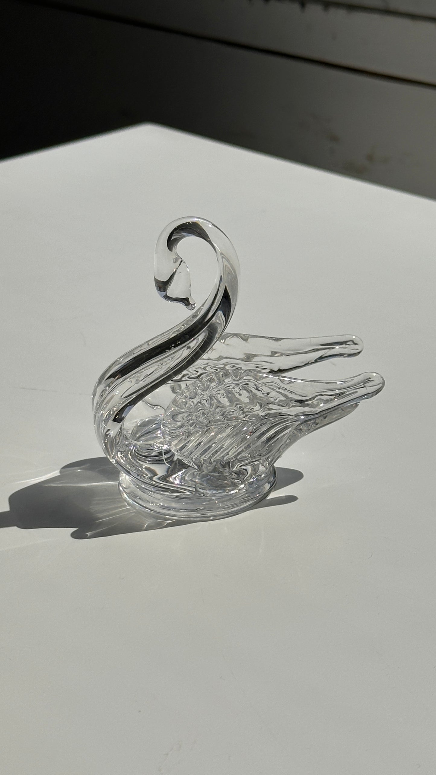 Edinburgh Crystal Swan Ring Dish / Figurine