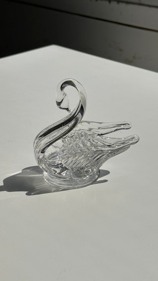 Edinburgh Crystal Swan Ring Dish / Figurine