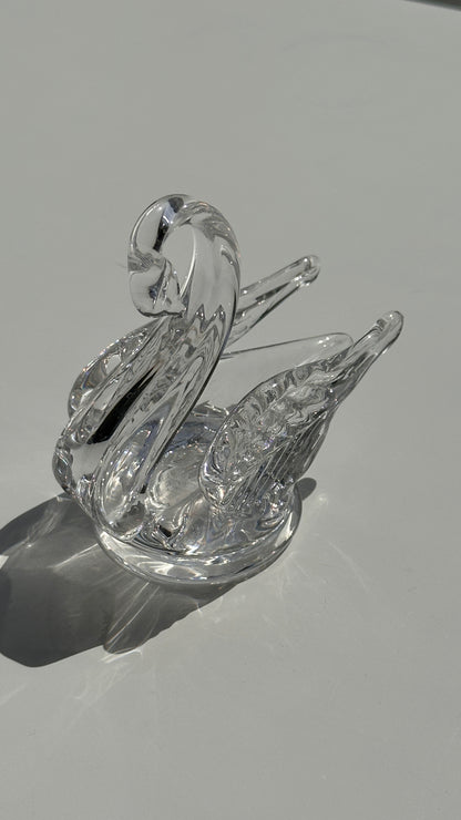 Edinburgh Crystal Swan Ring Dish / Figurine
