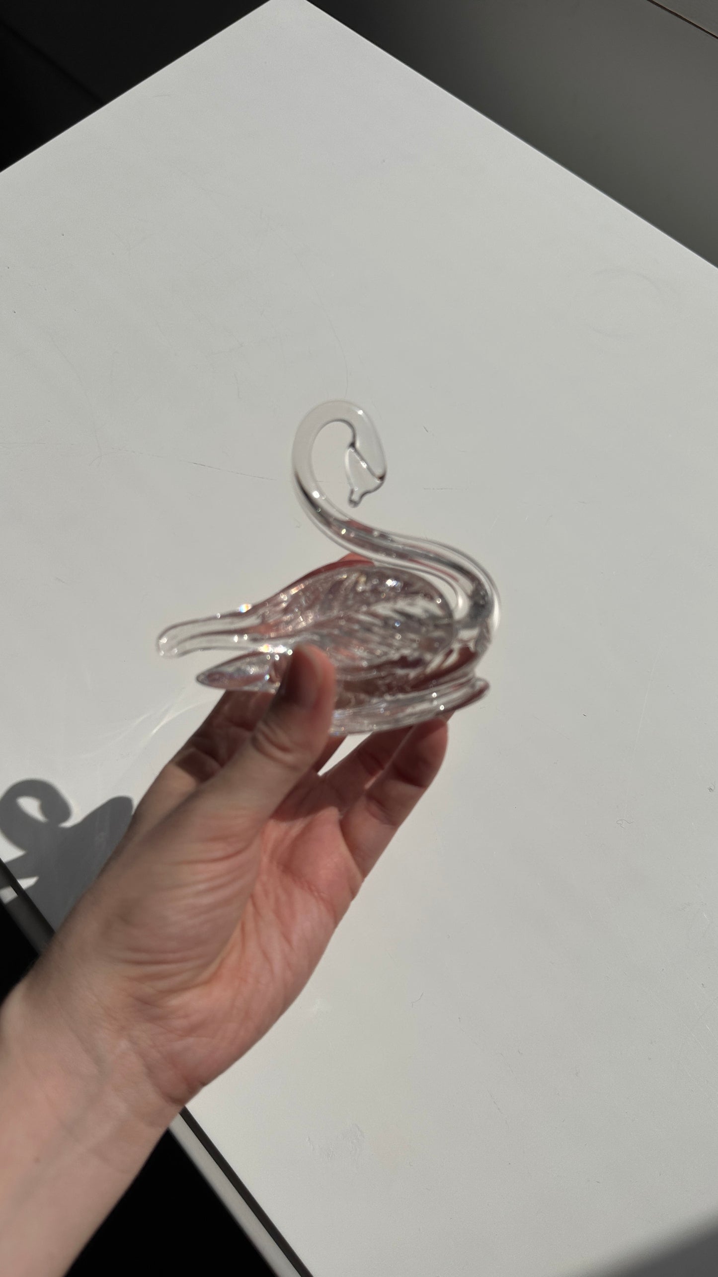 Edinburgh Crystal Swan Ring Dish / Figurine