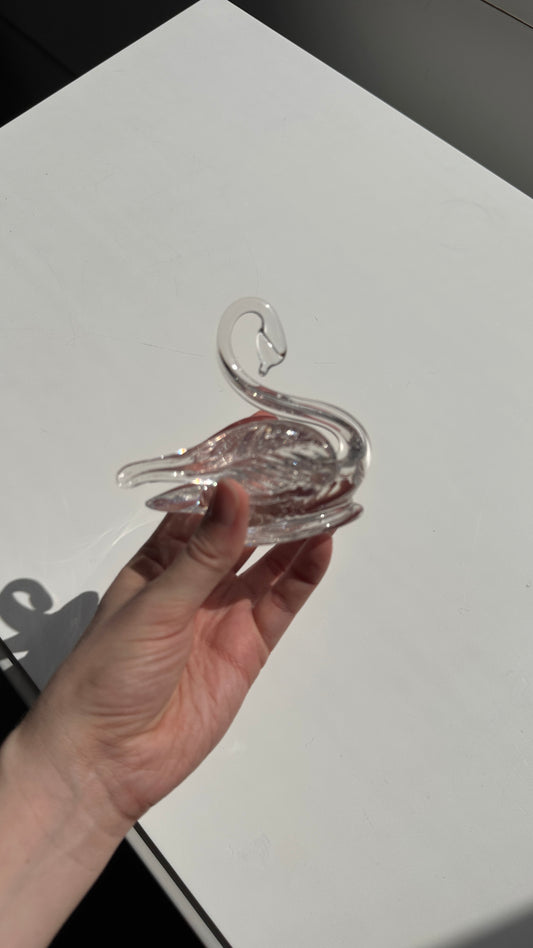 Edinburgh Crystal Swan Ring Dish / Figurine