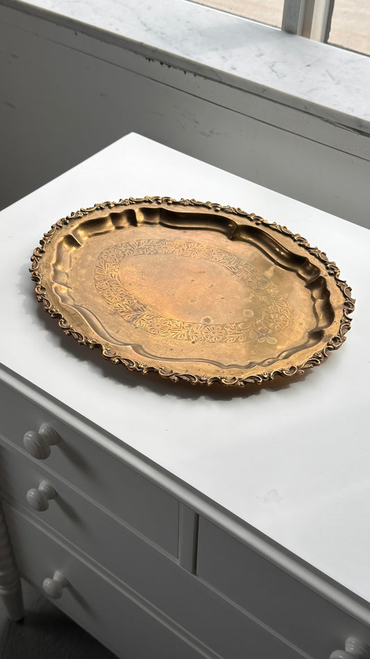 Brass Plated Serving Tray