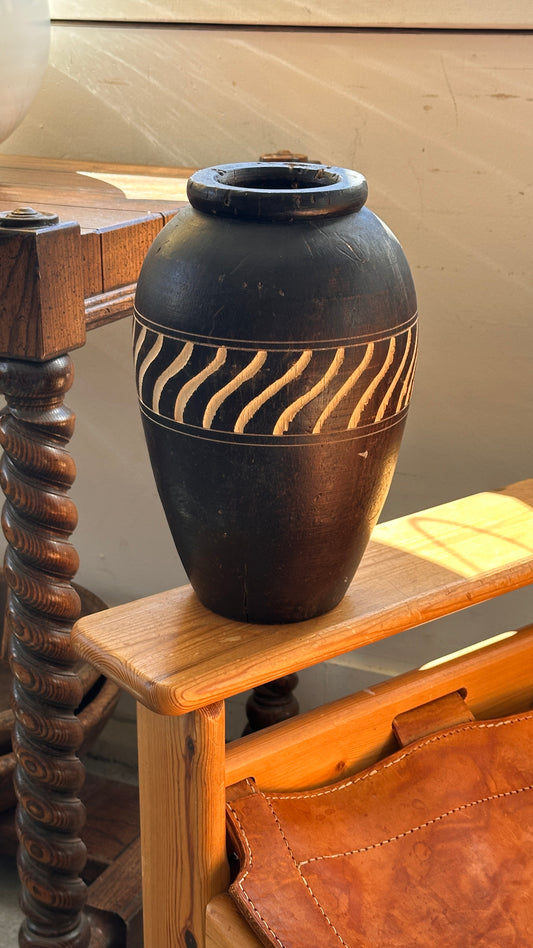 Turned Wooden Vase
