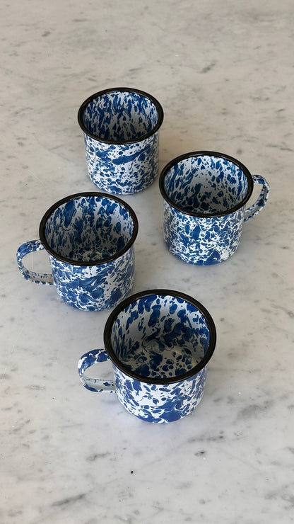 Set of Vintage Enamel Splatterware
