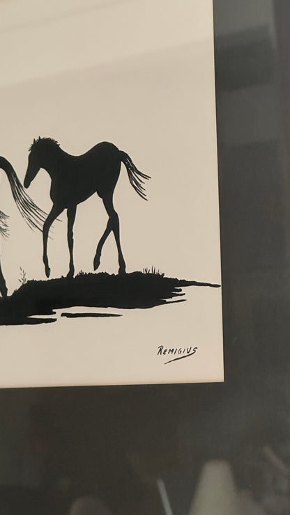 Framed Horse Print by Remigius