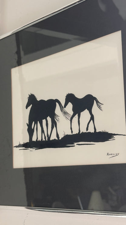 Framed Horse Print by Remigius