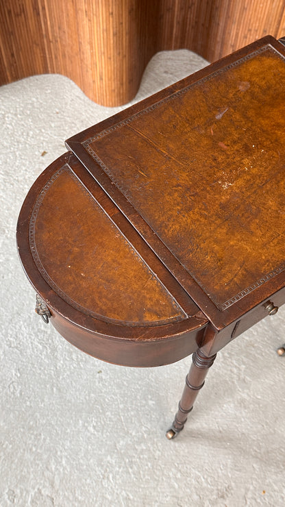Antique Side Table with Planter Box Insert