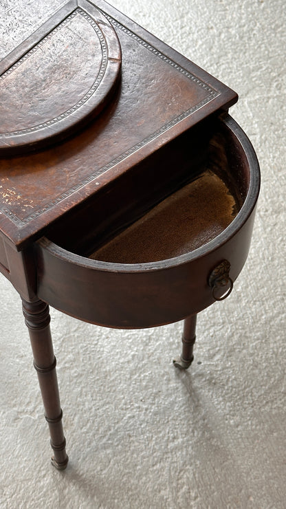 Antique Side Table with Planter Box Insert