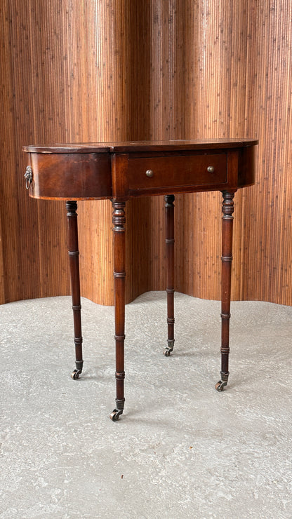 Antique Side Table with Planter Box Insert