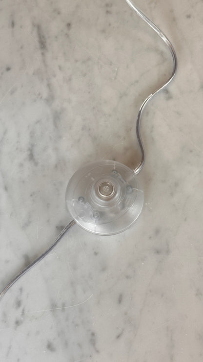 Chrome Vinyl Table Lamp