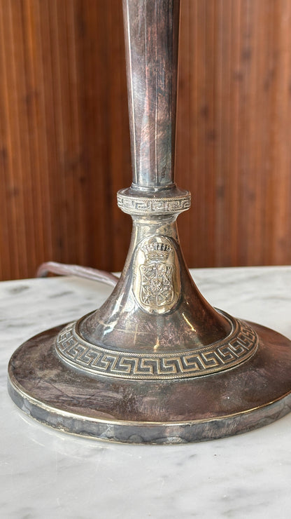 Pair of Antique Silver Table Lamps