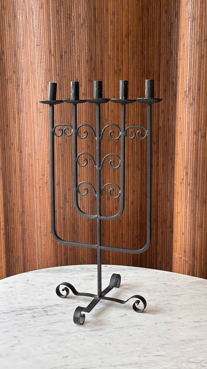 Large Wrought Iron Candelabra