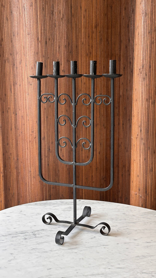 Large Wrought Iron Candelabra