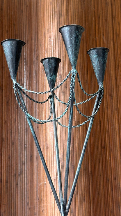 Large Iron Candle Holder
