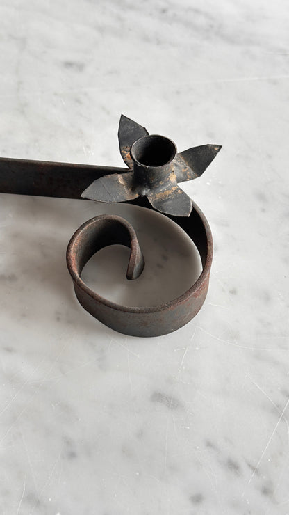 Curled Iron Candle Holder