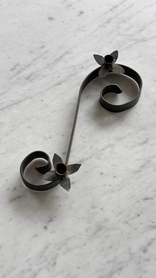 Curled Iron Candle Holder