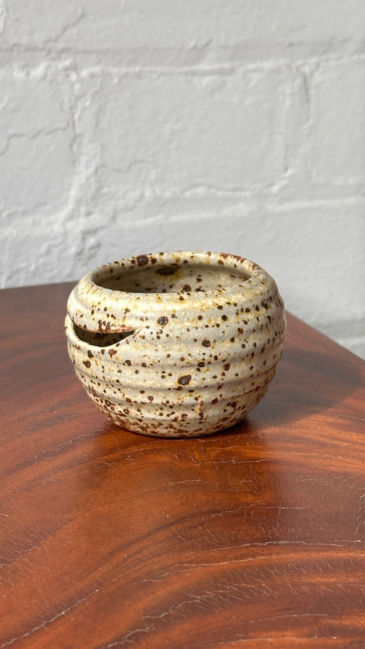 Small Handmade Ceramic Bowl with Strainer
