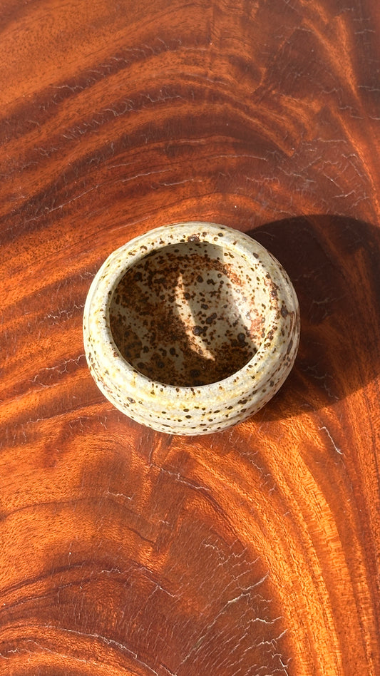 Small Handmade Ceramic Bowl with Strainer