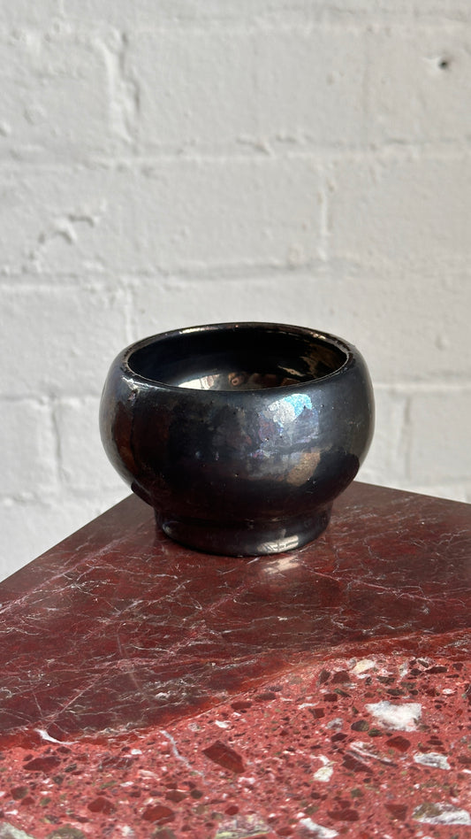Handmade Ceramic Bowl with Iridescent Glaze