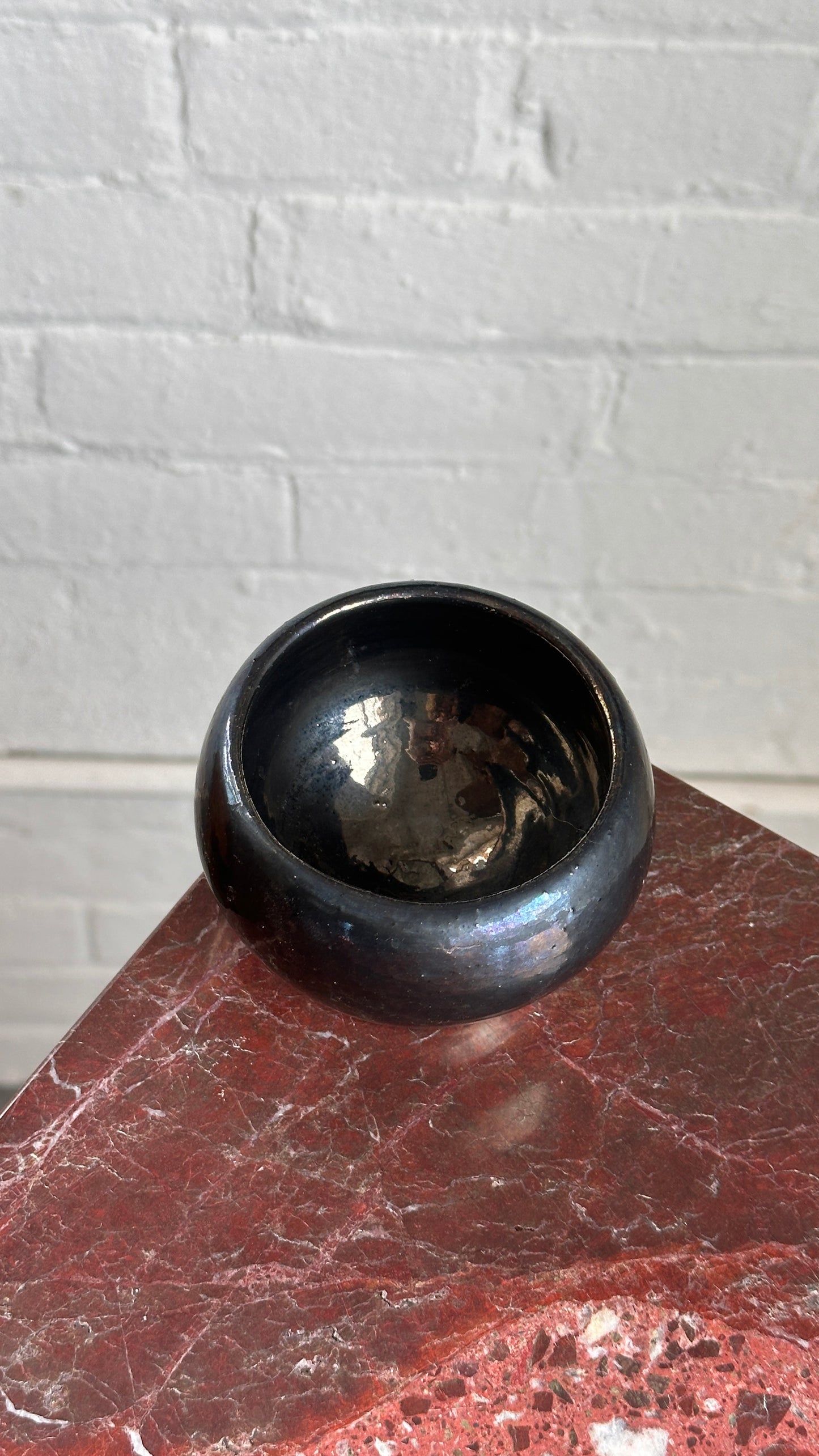 Handmade Ceramic Bowl with Iridescent Glaze