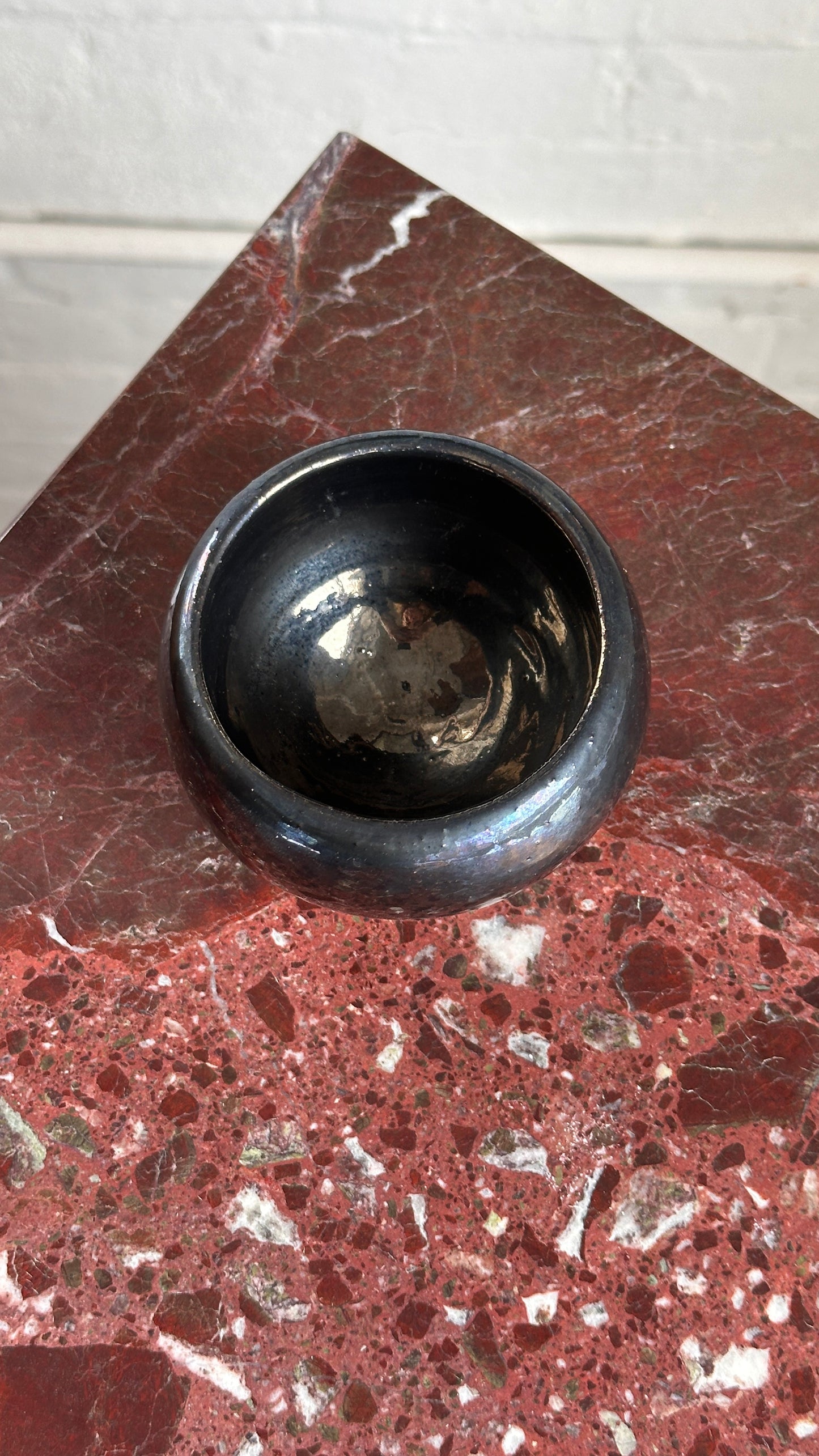 Handmade Ceramic Bowl with Iridescent Glaze
