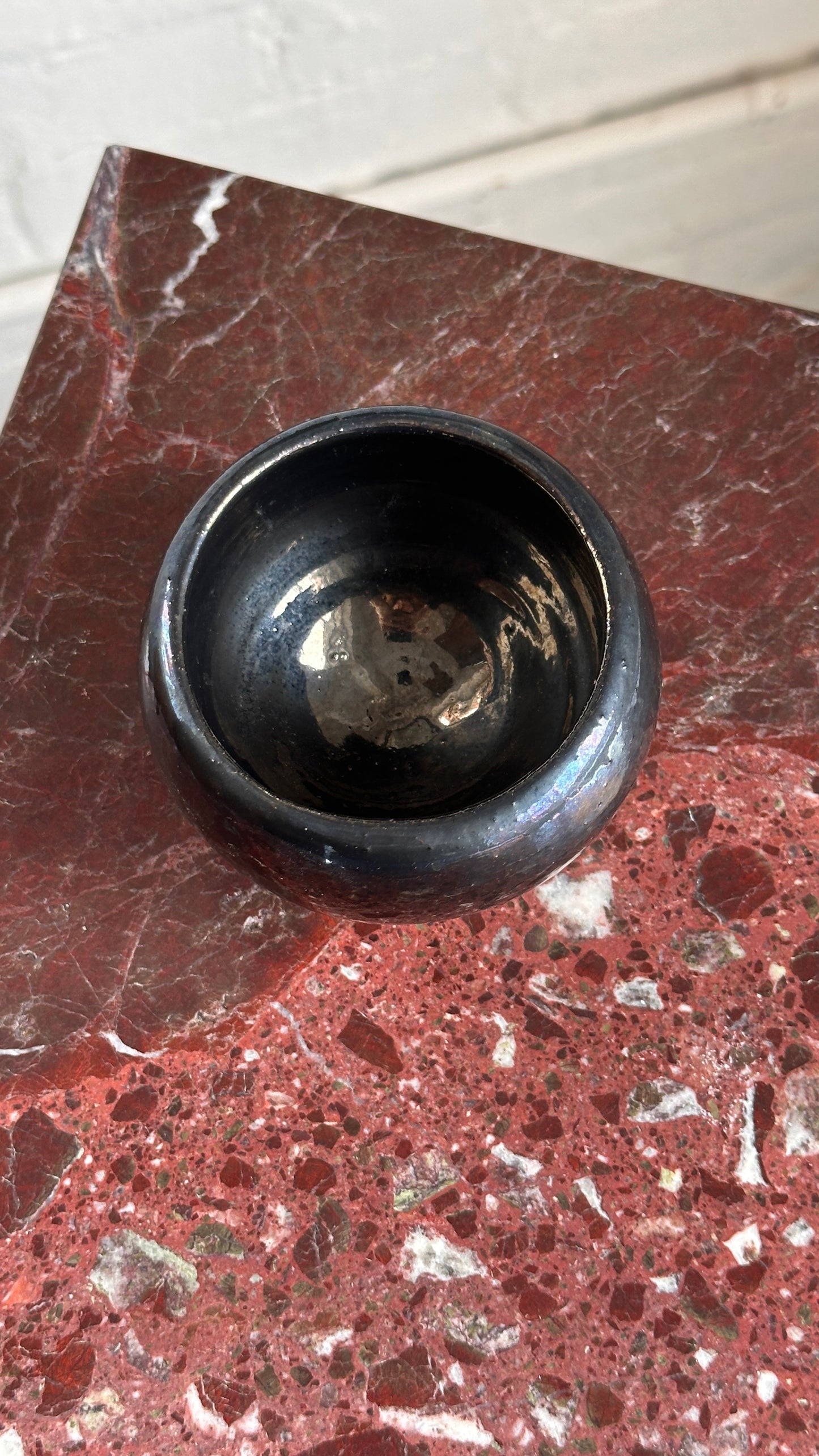Handmade Ceramic Bowl with Iridescent Glaze