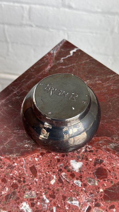 Handmade Ceramic Bowl with Iridescent Glaze
