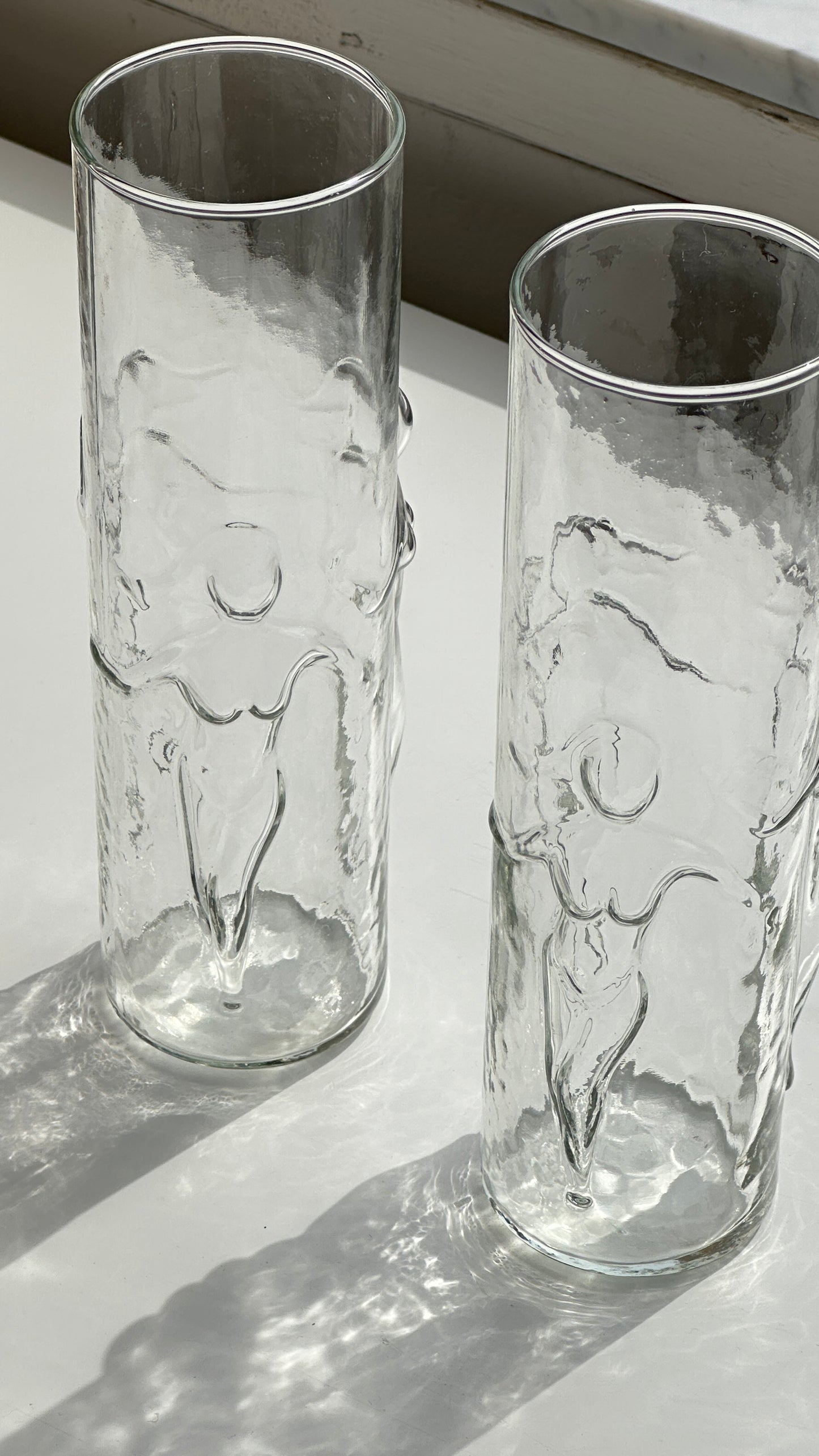 Pair of Vintage Libbey "La Femme" Highball Glasses / Vases