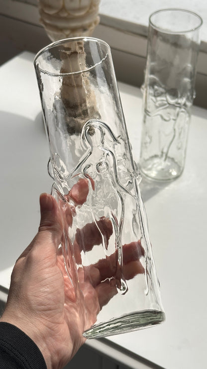 Pair of Vintage Libbey "La Femme" Highball Glasses / Vases