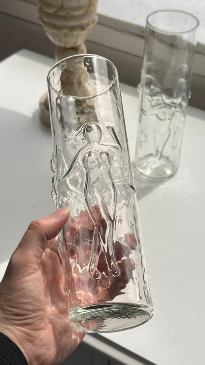 Pair of Vintage Libbey "La Femme" Highball Glasses / Vases