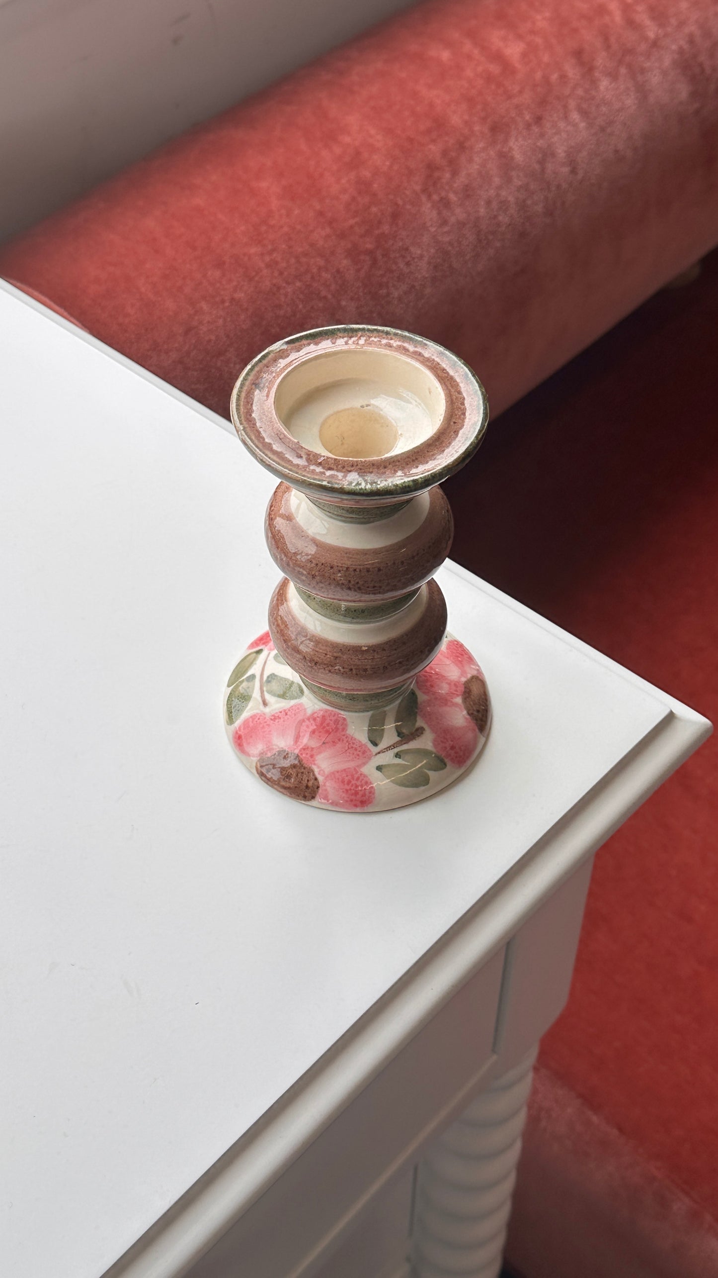 Hand Painted Mexican Ceramic Candle Stick