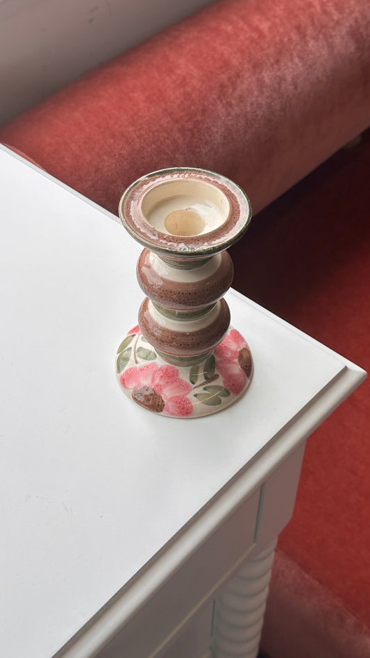 Hand Painted Mexican Ceramic Candle Stick