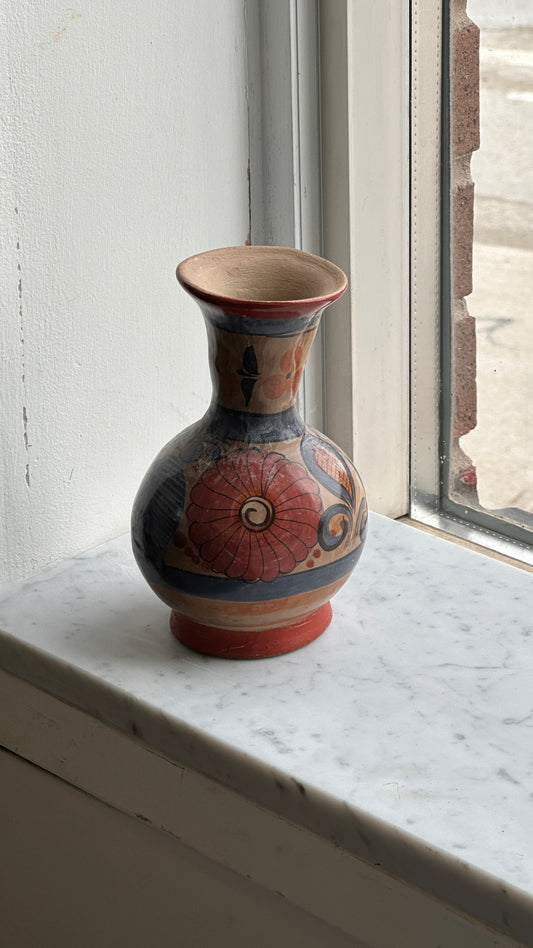 Hand Painted Mexican Ceramic Vase