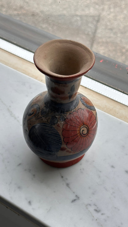 Hand Painted Mexican Ceramic Vase