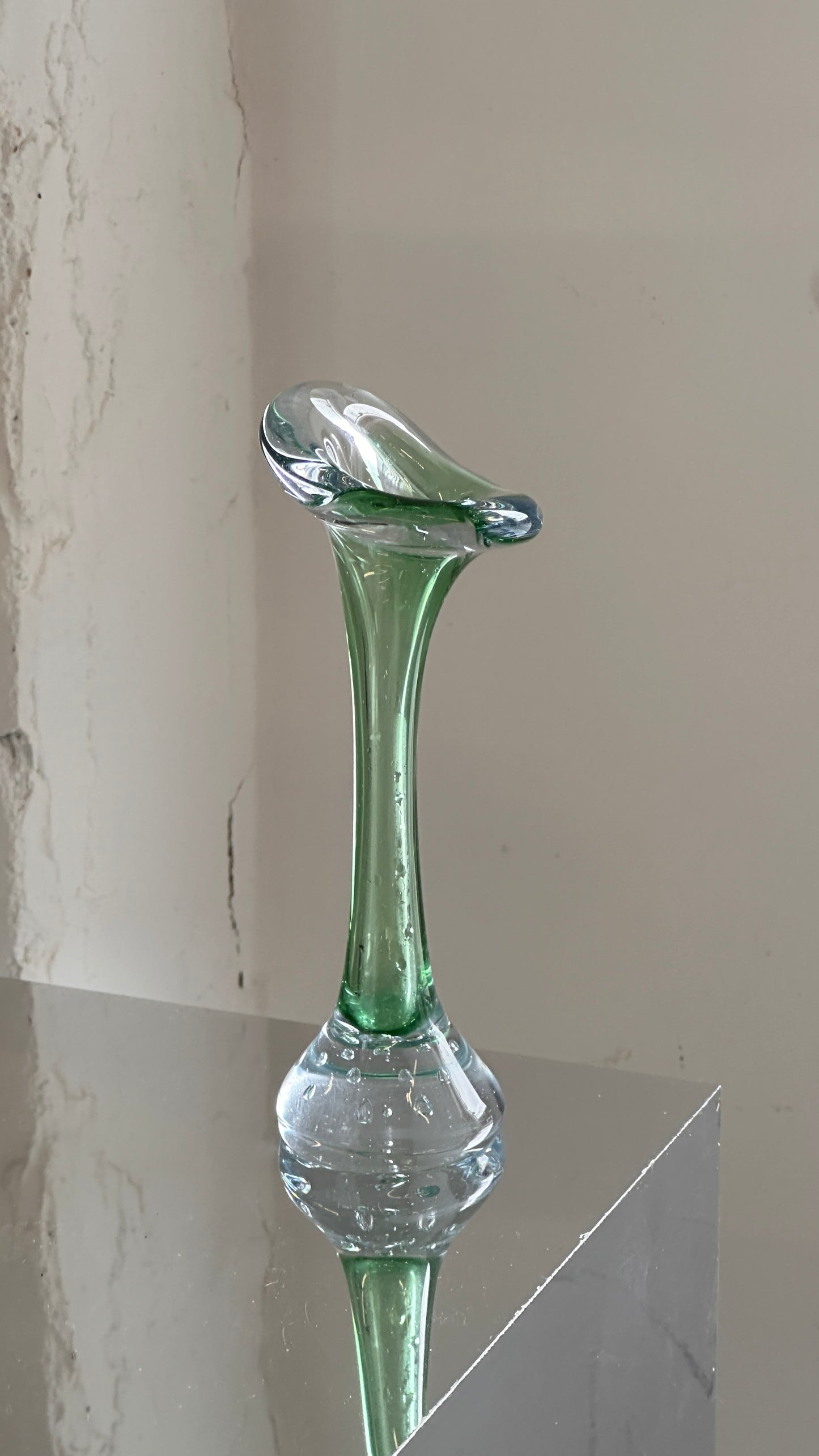 Vintage Scandinavian Art Glass Bud Vase