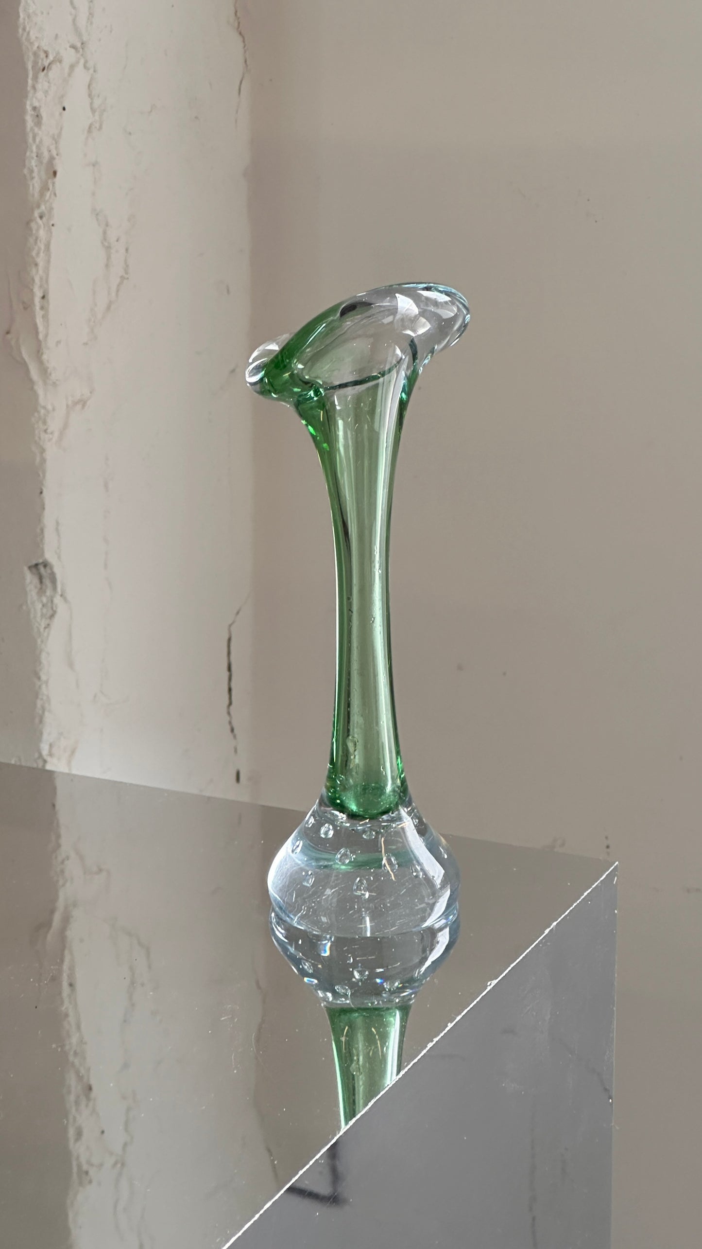 Vintage Scandinavian Art Glass Bud Vase