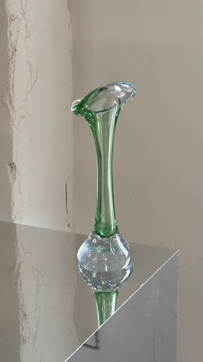 Vintage Scandinavian Art Glass Bud Vase