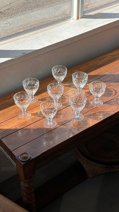 Set of 8 Crystal Webb Gorbett Glasses