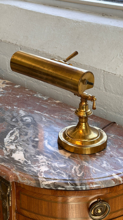 Vintage Brass Adjustable Piano / Desk Lamp