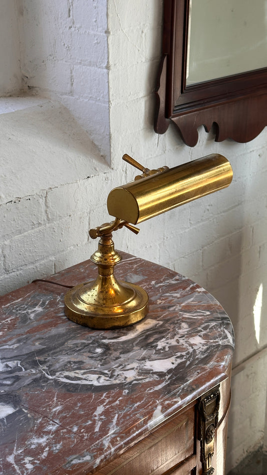 Vintage Brass Adjustable Piano / Desk Lamp