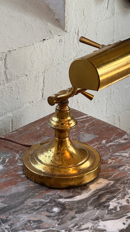 Vintage Brass Adjustable Piano / Desk Lamp